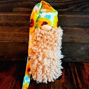 Sunflower Gnome with Curly Beard